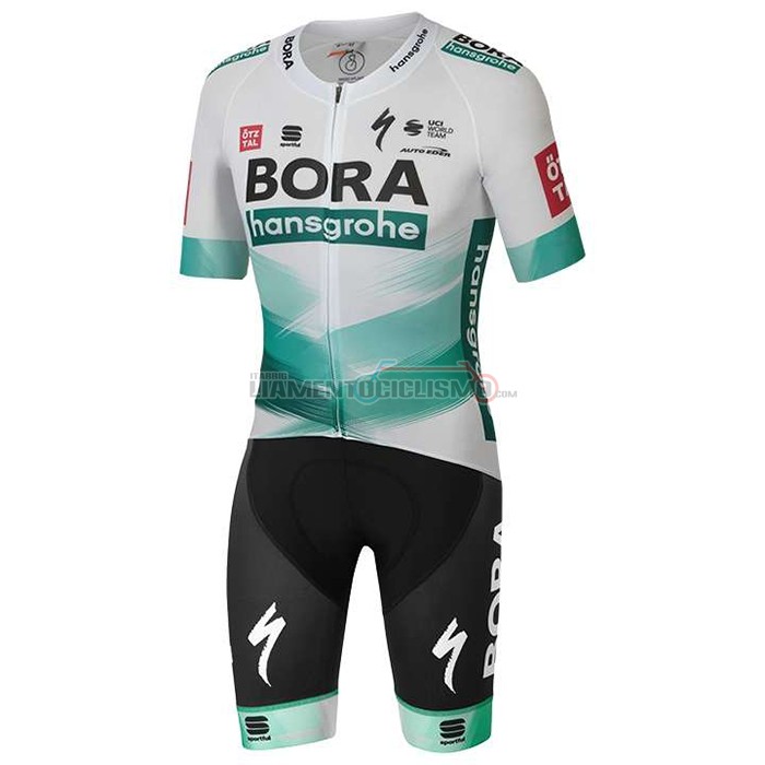 Abbigliamento Ciclismo Bora-Hansgrone Manica Corta 2020 Bianco Verde